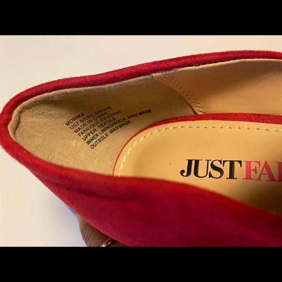 Red Suede Pumps - Picture 2 of 5